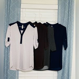 Bundle of four PerSeption Concept half sleeve tops, size Medium